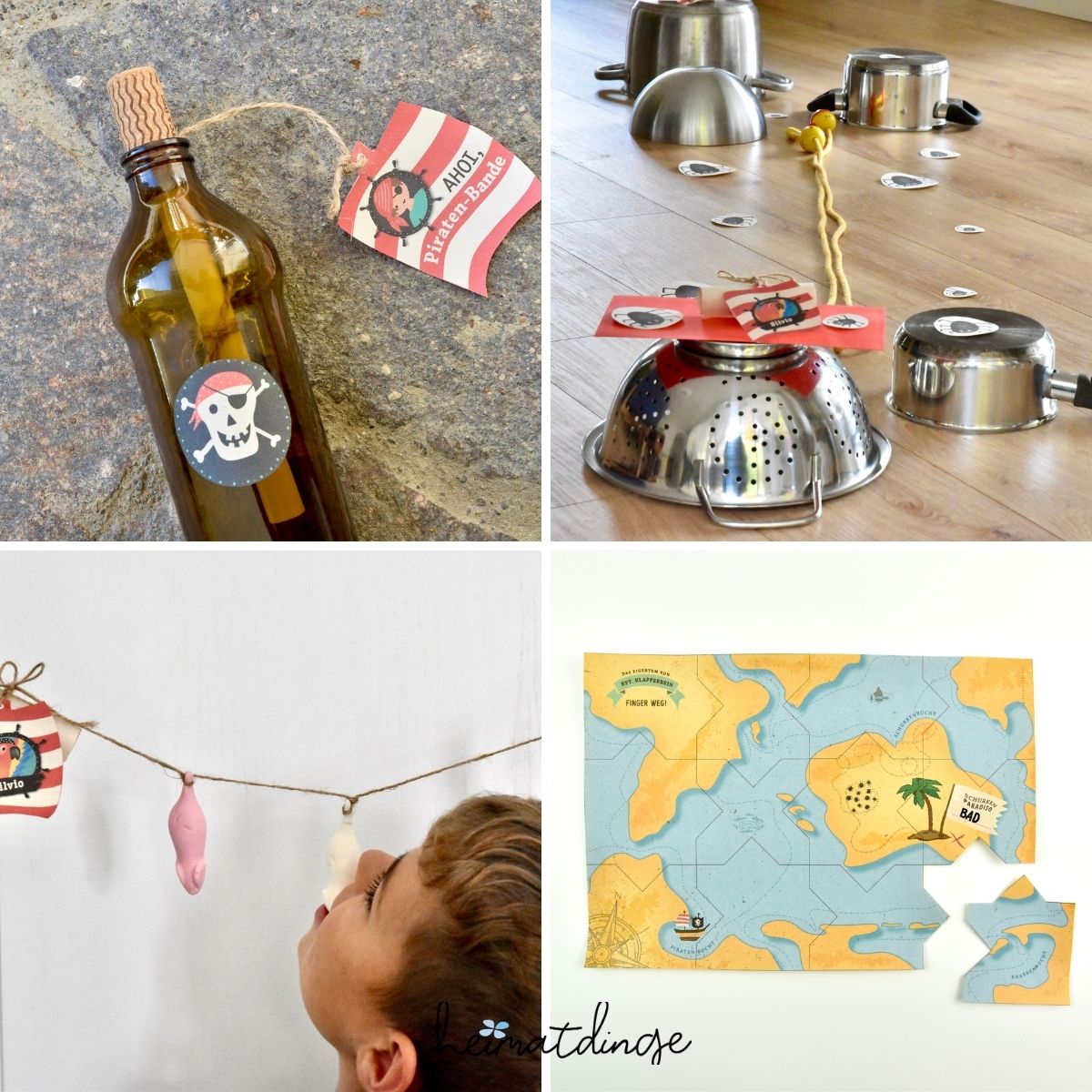 Piraten SCHATZSUCHE mit Geschichte, Aufgaben, Rätseln und Spielen, 4-7 Jahre / PDF-Vorlage 4 piraten-schatzsuche-aufgaben-spiele-vorlage-zum-ausdrucken-