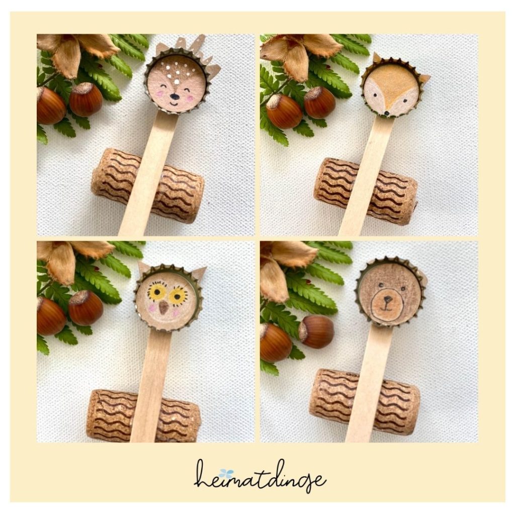 herbst-basteln-einfach-waldtiere-fuchs-reh-baer-eule