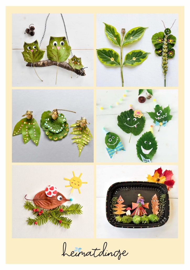 kreatives-basteln-mit-kindern-herbst-basteln-mit-blaettern-ideen-fuer-kinder