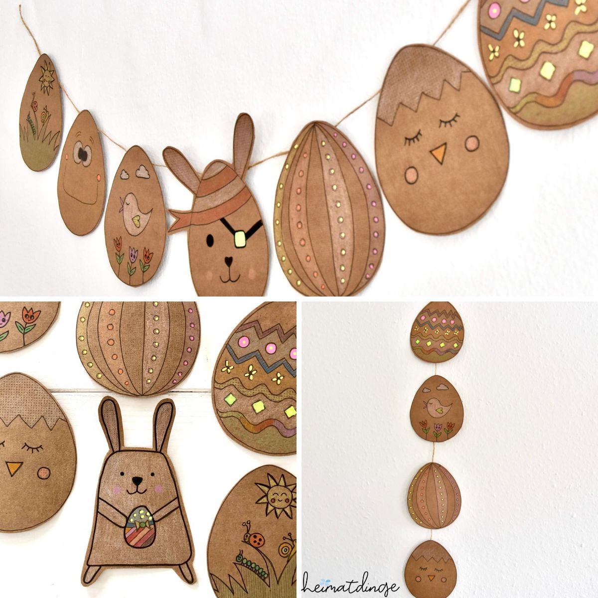 Oster-Countdown und Girlande, PDF-Vorlage 4 ostern-basteln-mit-kindern-vorlagen-girlande