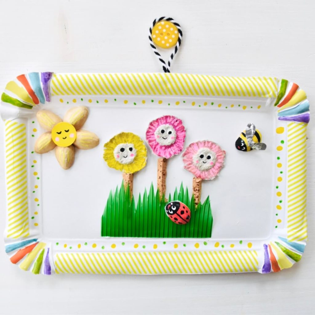 blumen-bild-aus-eierkartons-mit-kindern-basteln-upcycling