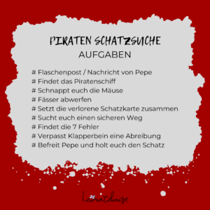 Piraten SCHATZSUCHE mit Geschichte, Aufgaben, Rätseln und Spielen, 4-7 Jahre / PDF-Vorlage 12 kindergeburtstag-piratenparty-schatzsuche-aufgaben