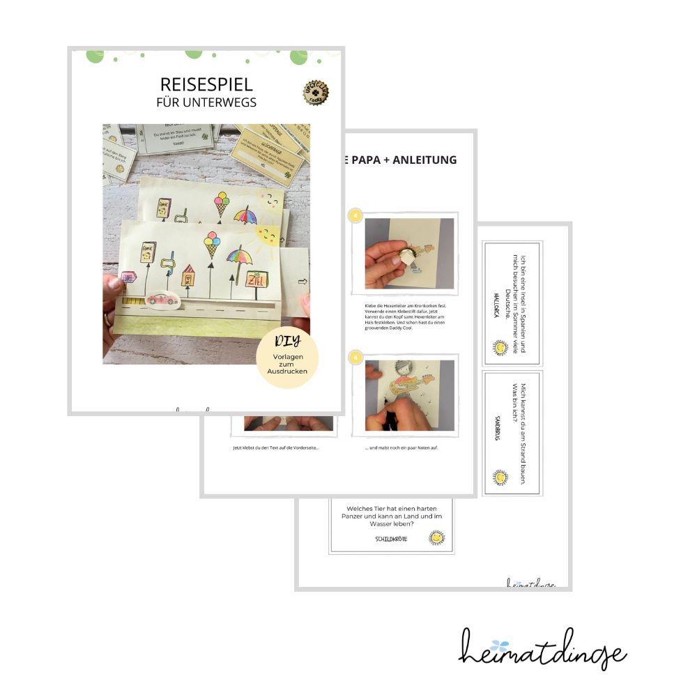 Lustiges Reisespiel basteln/ PDF-Vorlage, ab 7 Jahre 4 reisespiel-basteln-zum-ausdrucken-autofahrt-shop 2