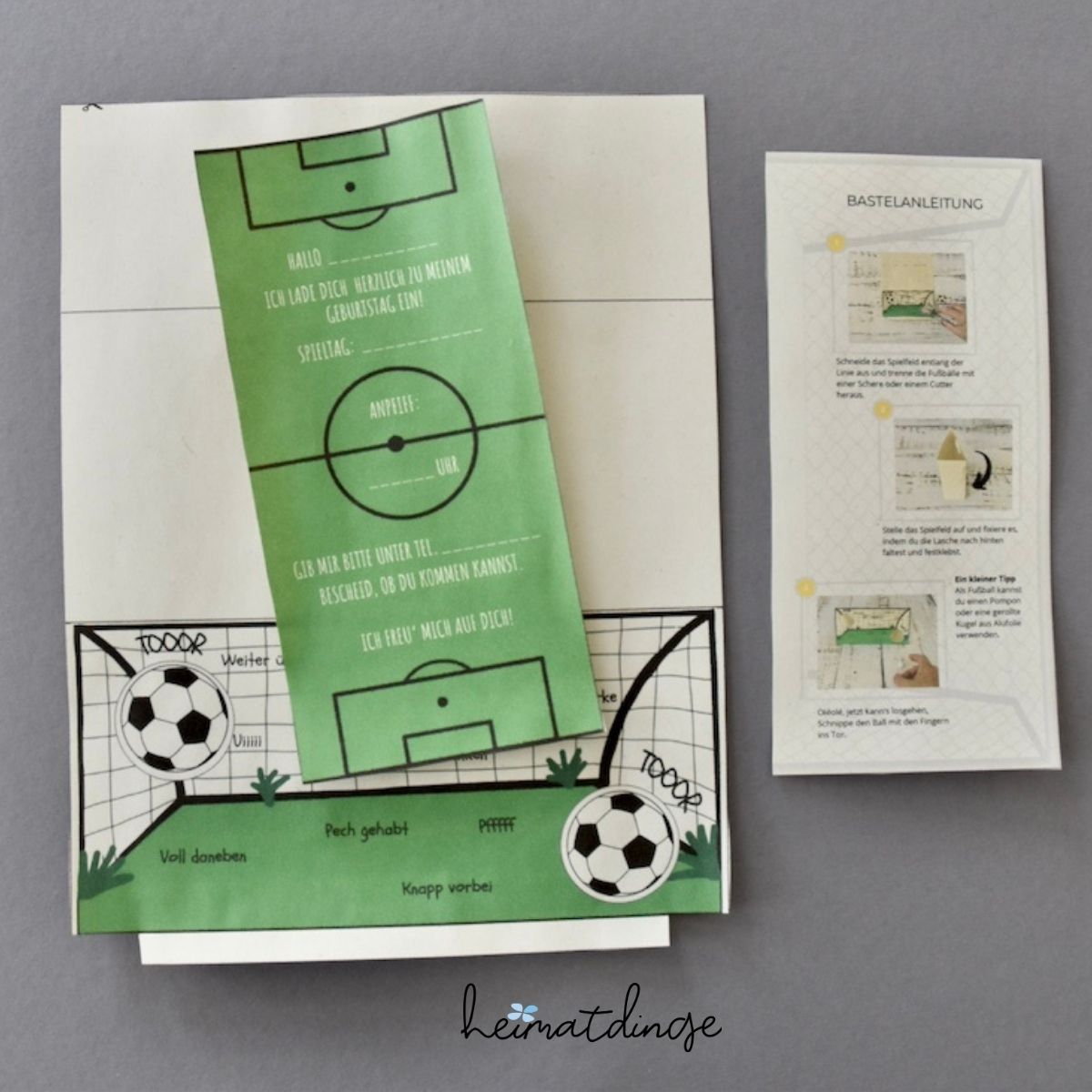 DIY Fußball Einladung/ PDF-Vorlage 3 kindergeburtstag-fussball-einladung-basteln-vorlage-zum-ausdrucken