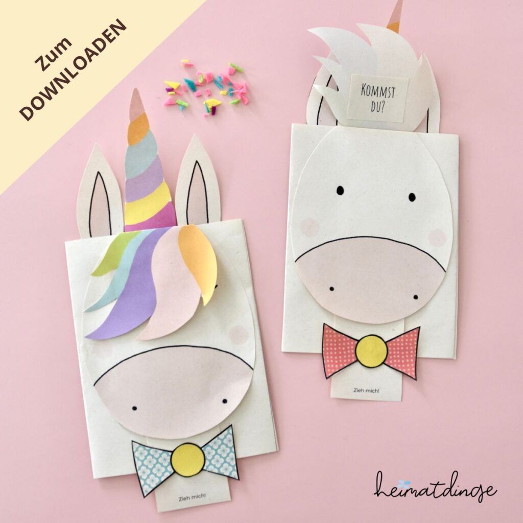 einhorn einladung vorlage zum ausdrucken