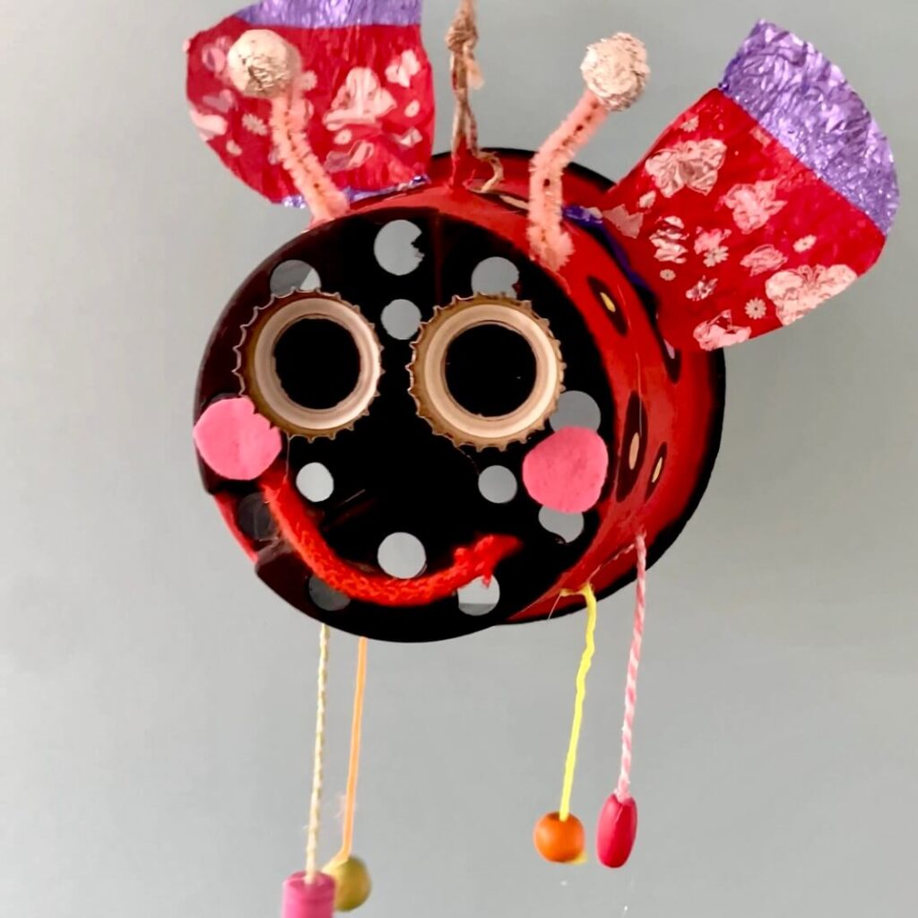 5 Einfache Upcycling Ideen für Kinder 7 upcycling-ideen-einfach-marienkaefer-pflanztopf