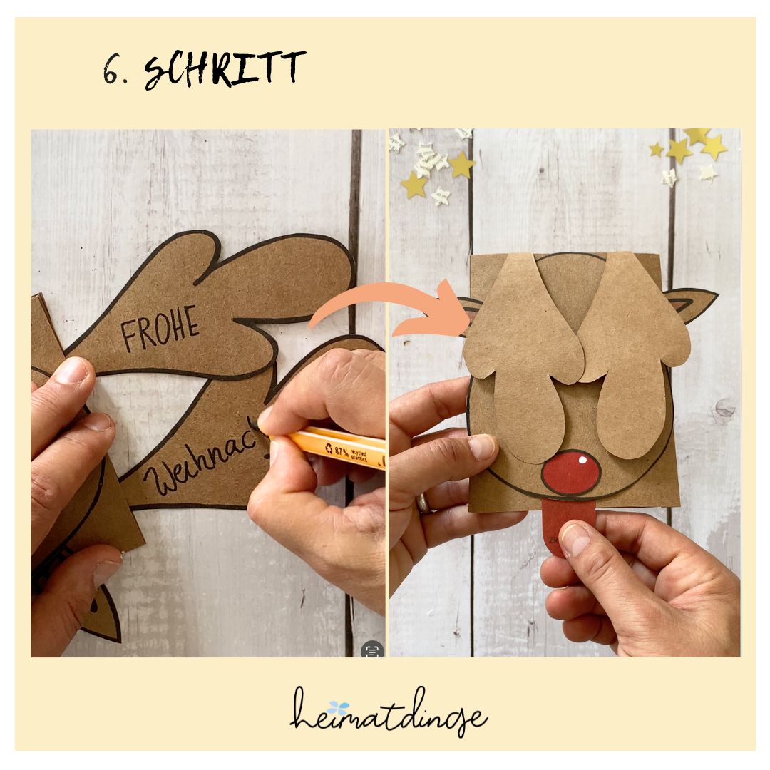 DIY Weihnachtskarte basteln mit Kindern - "Rentier Rudolph"/ PDF-Vorlage 4 weihnachtskarte-basteln-rentier-rudolph 12