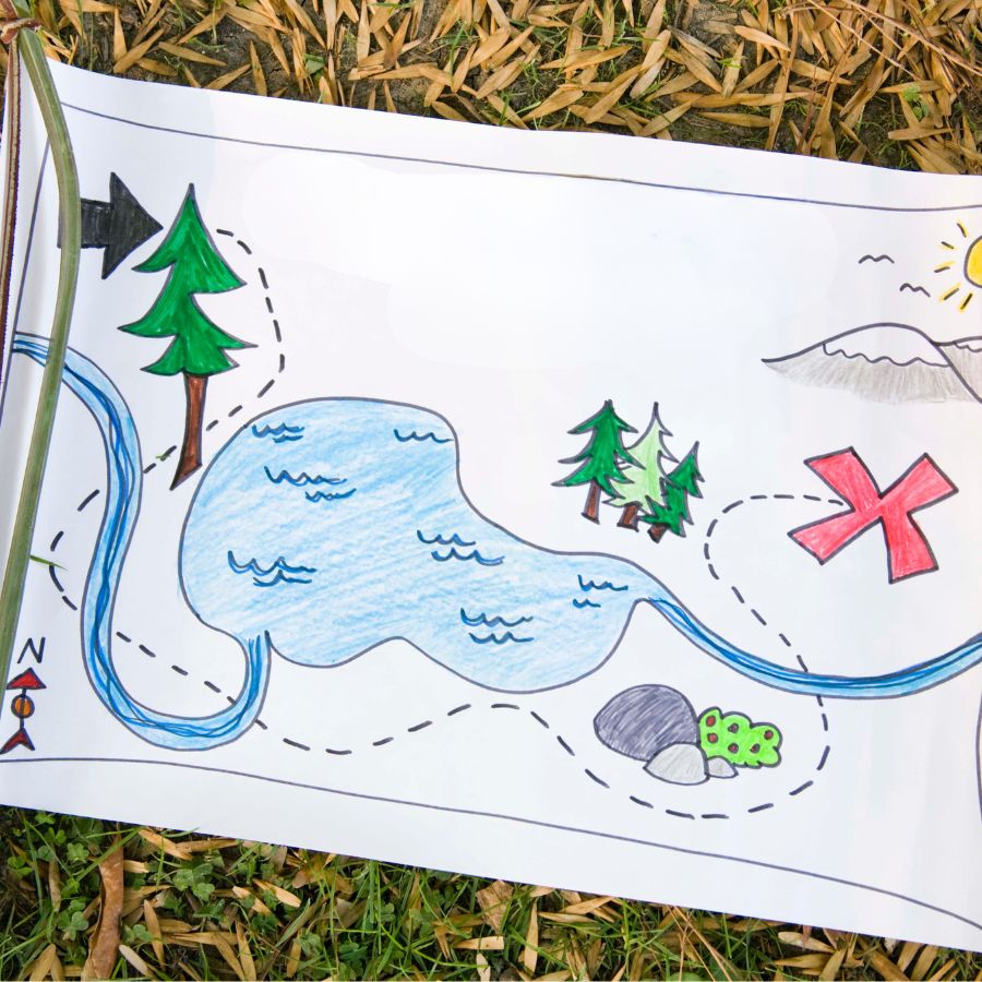 wald-schatzsuche-schatzkarte