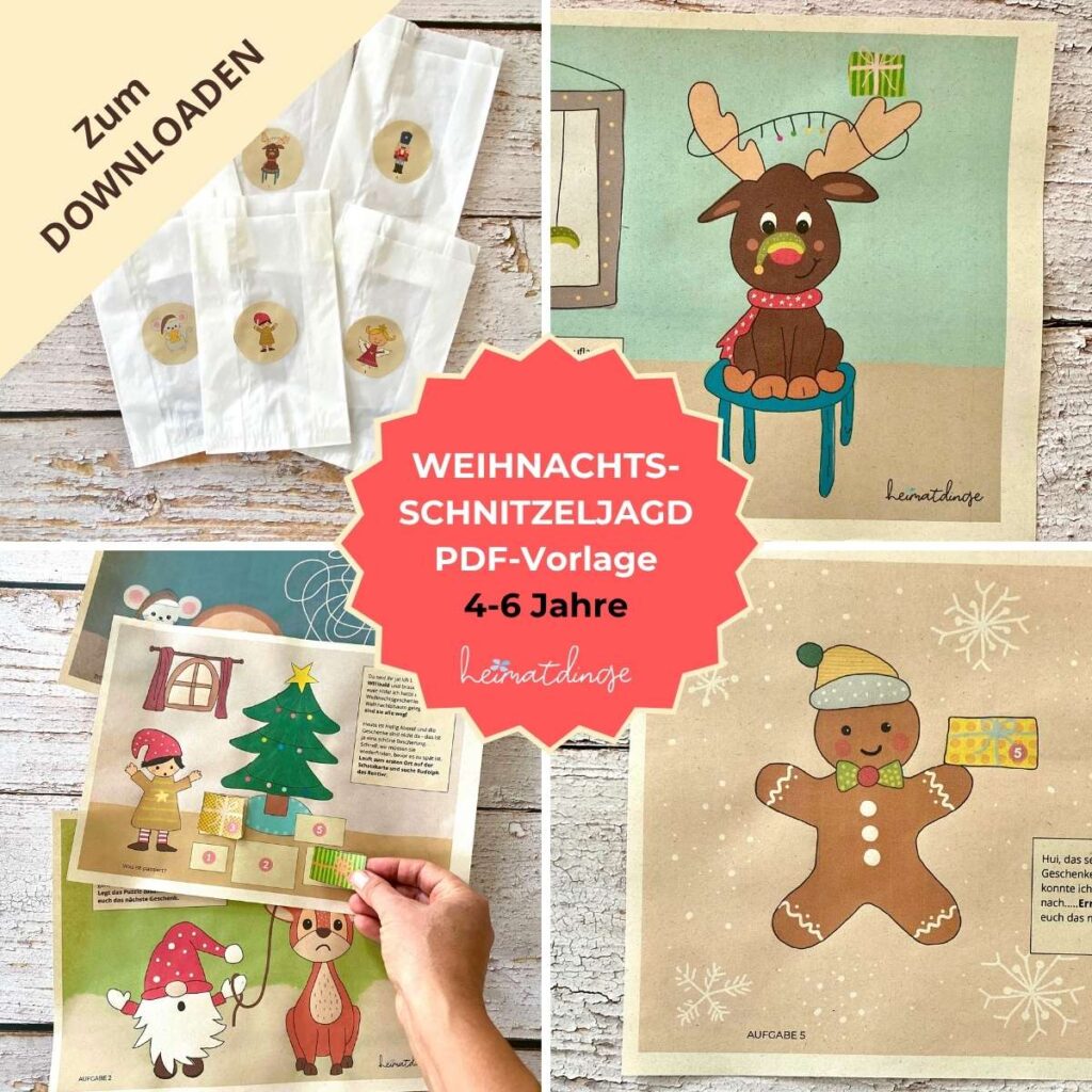 weihnachten schnitzeljagd vorlage zum ausdrucken