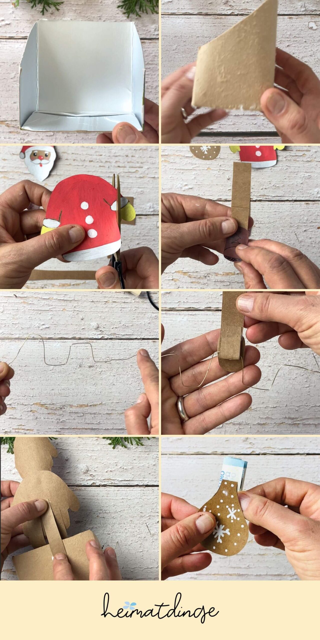 DIY Geldgeschenkverpackung für Weihnachten 2 geldgeschenk fuer weihnachten verpacken anleitung