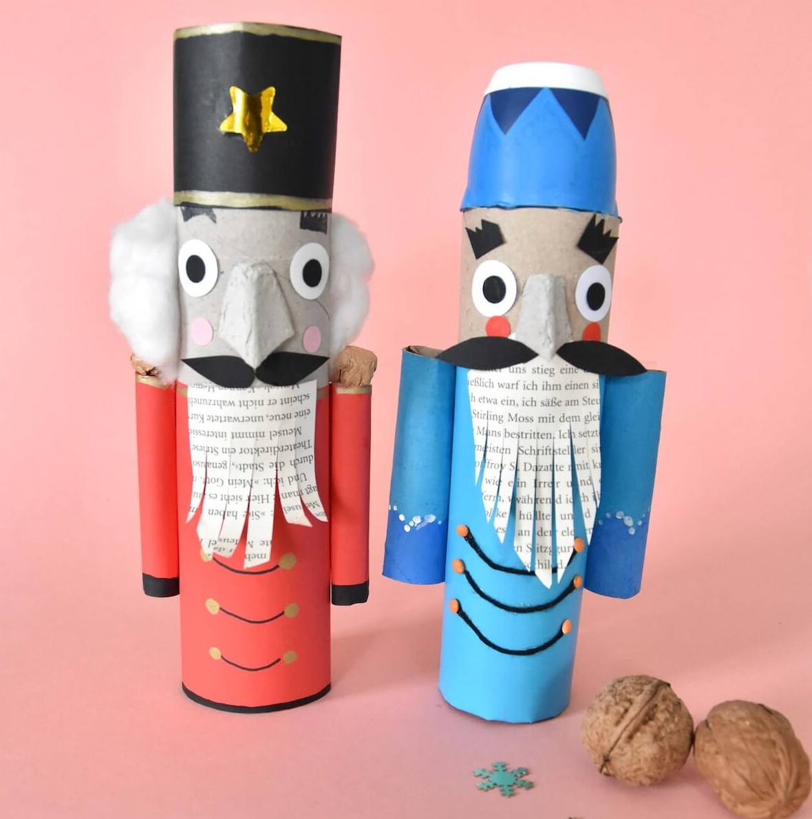 upcycling nussknacker aus müll basteln