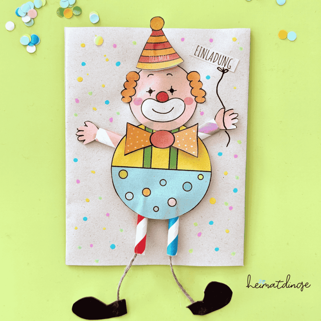 PDF-Vorlage für eine Einladung für den Kindergeburtstag zum Selbermachen 