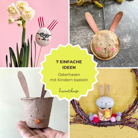 7 Ideen für das Basteln von Osterhasen mit Kindern